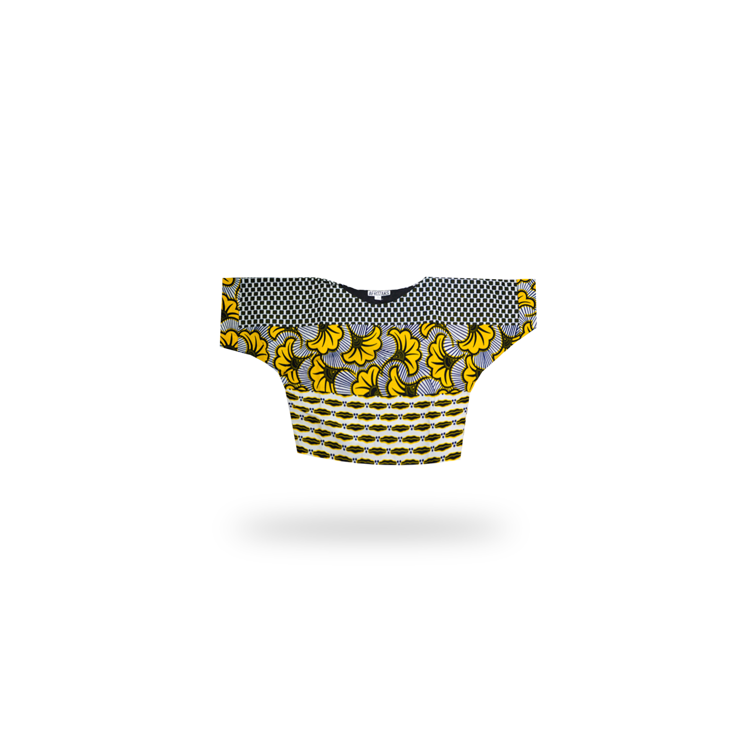 AFROZAKS| Yellow Petal Crop-Top - afrozaks