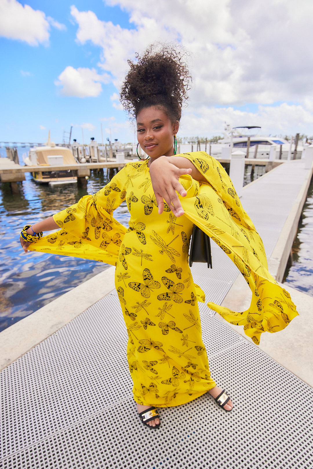 Harajuku Butterfly Dress | Yellow Dragonfly