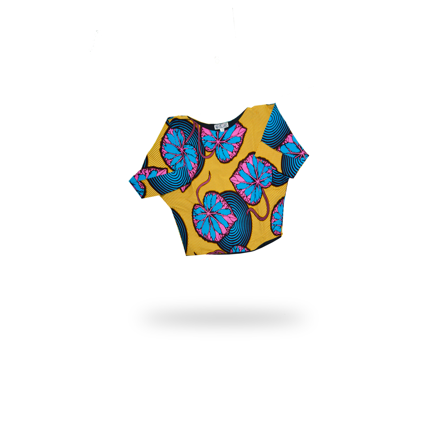 AFROZAKS| Aqua Blue & Pink Crop-Top - afrozaks