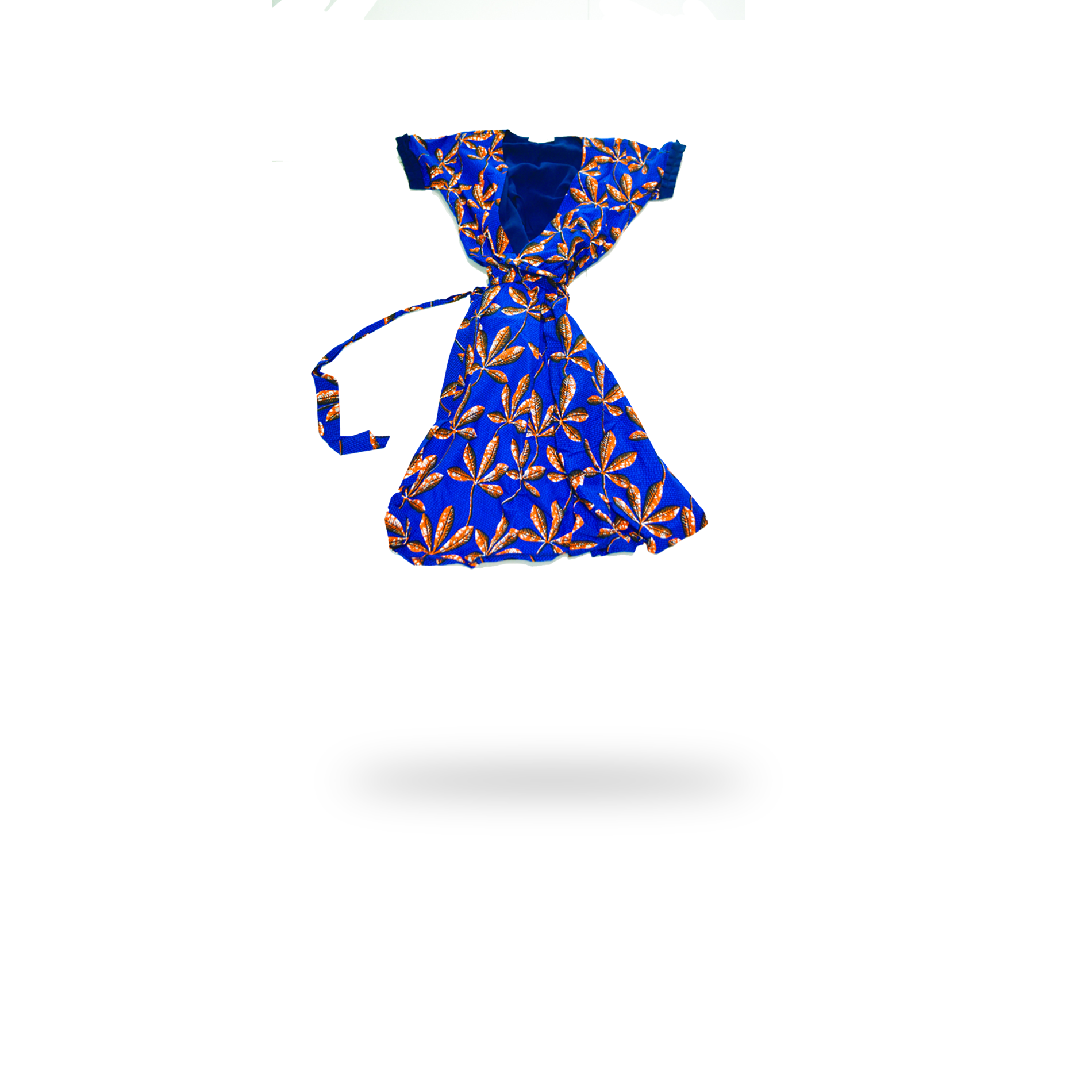 AFROZAKS| Blue Ankara Wrap Dress - afrozaks