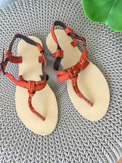 Tropical Orange Sandals